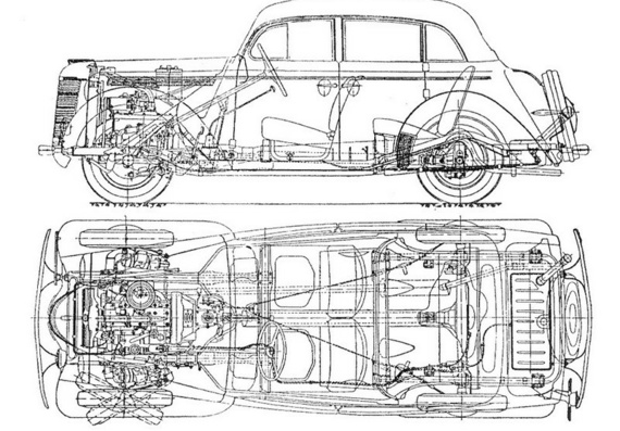 Москвич 401- чертежи (рисунки) автомобиля